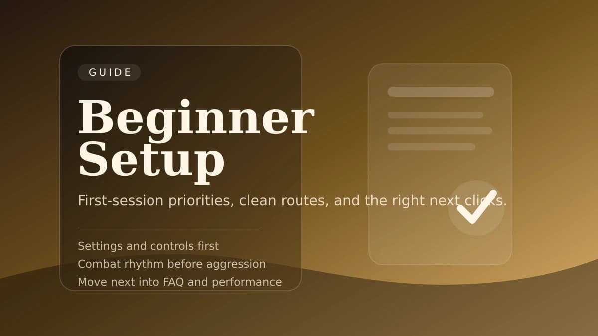 Stylized beginner cover image for first-things guide