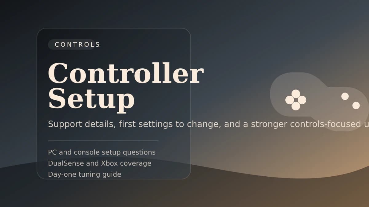 Stylized controls cover for controller settings guide