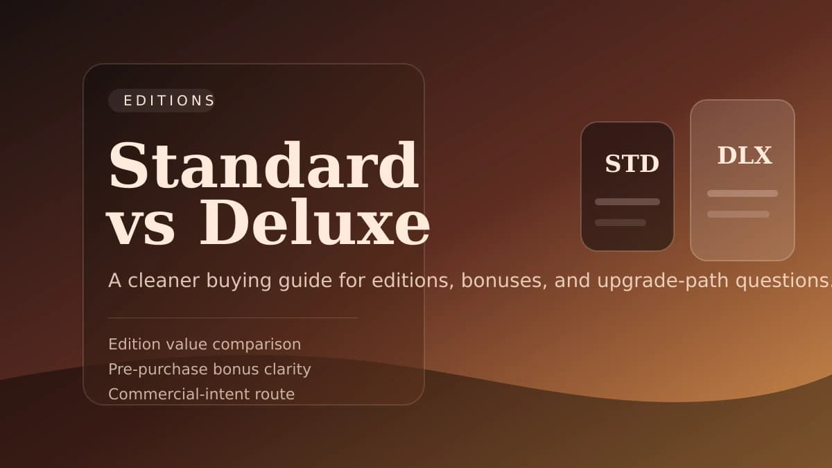 Stylized editions cover image for standard versus deluxe guide